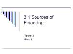 3.1 Sources of Financing Part 2