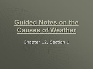 Guided Notes on the Causes of Weather