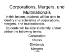 Corporations, Mergers, and Multinationals