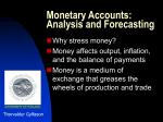 Monetary Accounts: Analysis and Forecasting