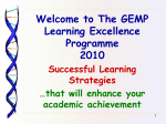 GEMP Learning Excellence - Wits Presentations Repository