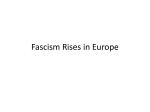 Fascism Rises in Europe