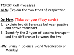 TOPIC: Cells AIM: What is cellular respiration?