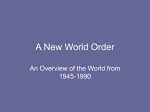 A New World Order - EHS Faculty Pages