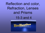 Reflection and color, Refraction, Lenses and Prisms