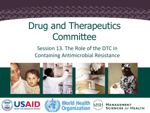 Role of DTC in containing Antimicrobial Resistance