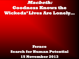 Goodness Knows the Wicked`s Lives Are Lonely