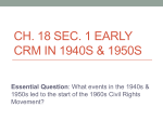 Ch. 18 Sec. 1 Civil Rights in the 1940s and the