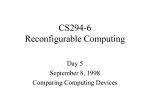 CS294-6 Reconfigurable Computing - UPenn School of Engineering