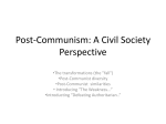 Post-Communism: A Civil Society Perspective