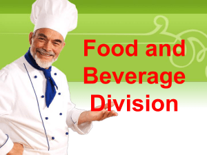 Food and Beverage Division Your Description Goes Here
