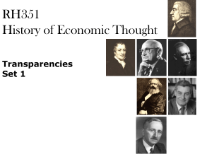 Approaching the History of Economic Thought - Rose