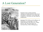 What was the Lost Generation?
