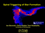 Spiral shock triggering of star formation