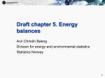 Draft chapter 5. Energy balances