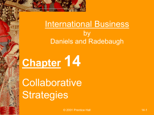 Collaborative Arrangements as IB Operating Modes
