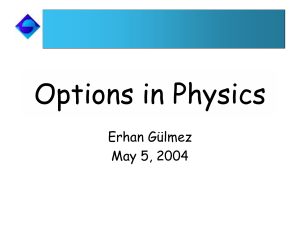 Options in Physics
