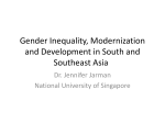 Gender Inequality, Modernization and Development in South and