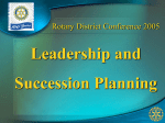 Leadership and Succession Planning