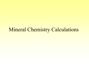 Mineral Chemistry Calculations