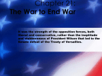 Chapter 31: The War to End War