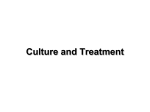 Culture and Treatment