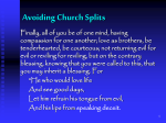 avoiding church spilits - forest hills church of christ