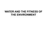 WATER AND THE FITNESS OF THE ENVIRONMENT