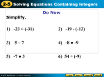 Solving an equation