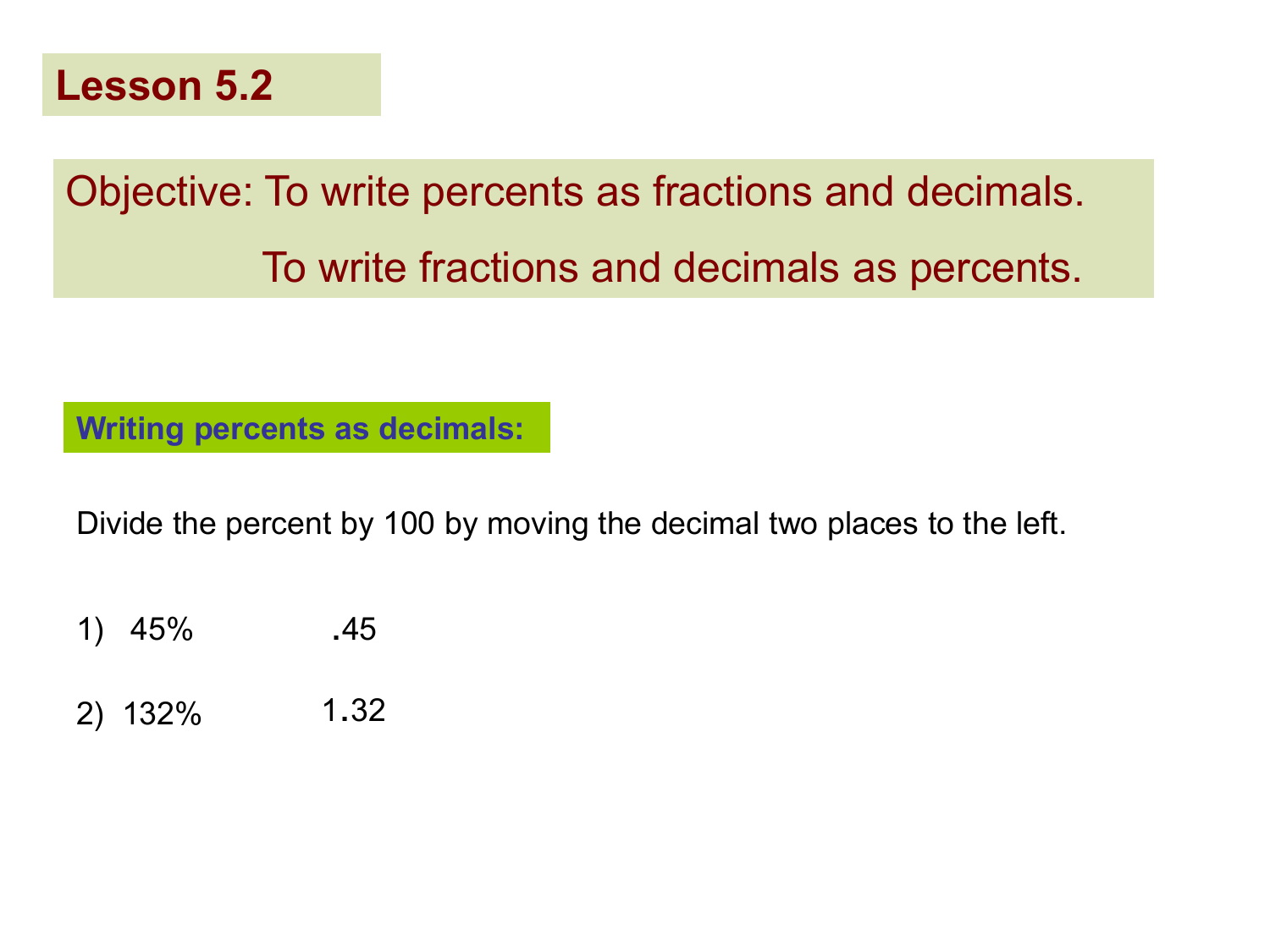 writing percents as fractions writing percents as fractions