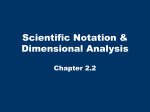 Scientific Notation and Dimensional Analysis2012