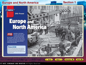 Europe and North America Section 1