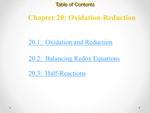 oxidation–reduction reaction