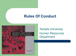 Rules Of Conduct - Temple University