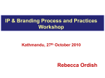 3. Presentation by Rebecca to ministry on Branding