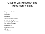 Chapter 23: Reflection and Refraction of Light