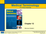 A Living Language Medical Terminology Chapter 12 Nervous System