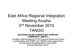 East Africa Regional Integration Meeting Arusha