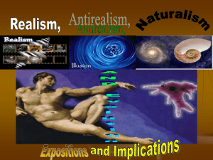 Realism, Antirealism and Naturalism AND Evolution