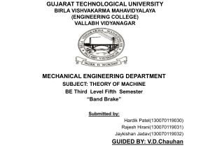 for anticlockwise rotation of the brake drum.