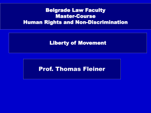 Belgrade Law Faculty Master-Course Human