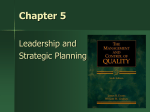 Leadership and Strategic Planning