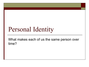 Personal Identity - U of L Class Index