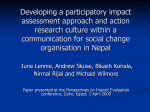 Developing a participatory impact assessment approach and
