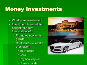 Money and Investing - St. John the Baptist Diocesan High School