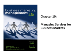 Managing Services for Business Markets