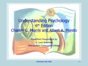Understanding Psychology by Morris and Maisto