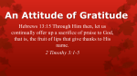 An Attitude of Gratitude