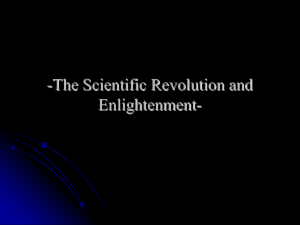 The Scientific Revolution and Enlightenment