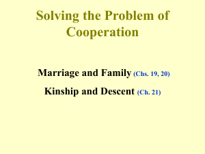 Solving the Problem of Cooperation Marriage and Family
